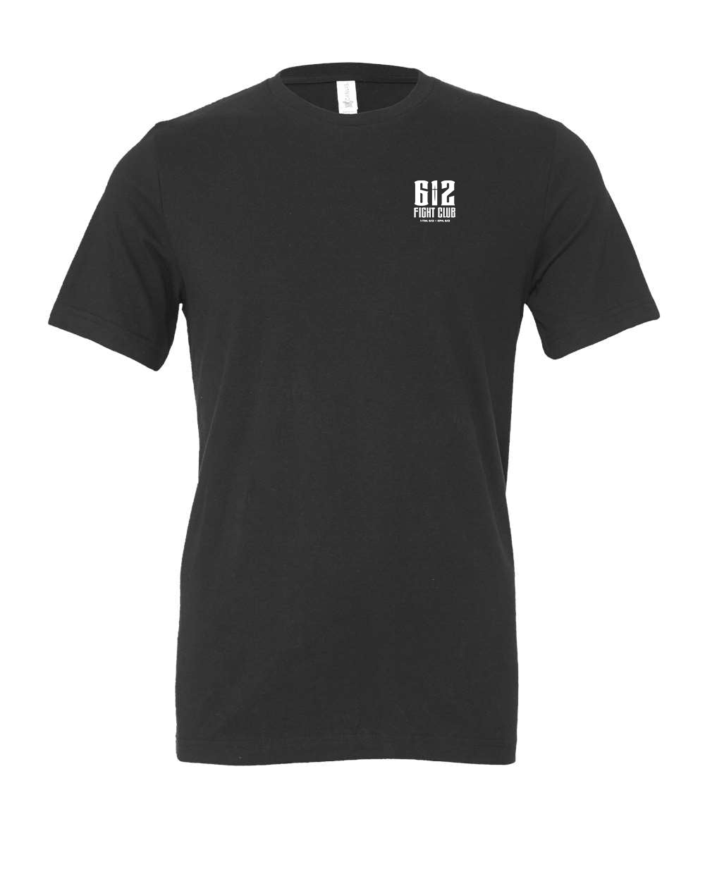 1 Timothy 6:12 Cotton Tee - Dark Gray (White Print)