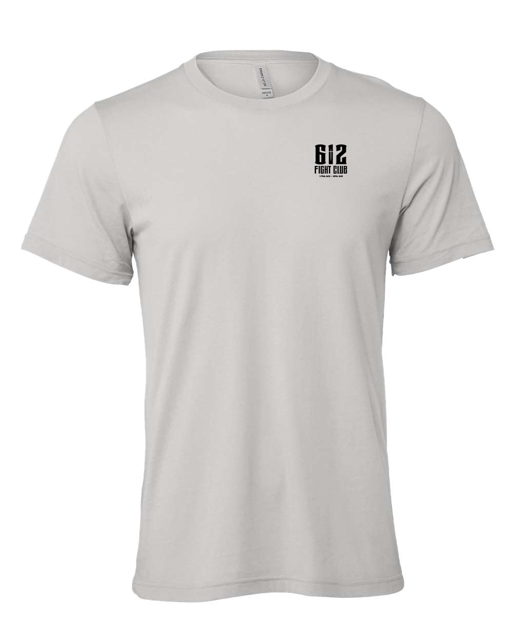 1 Timothy 6:12 Cotton Tee - Solid Athletic Gray (Black Print)