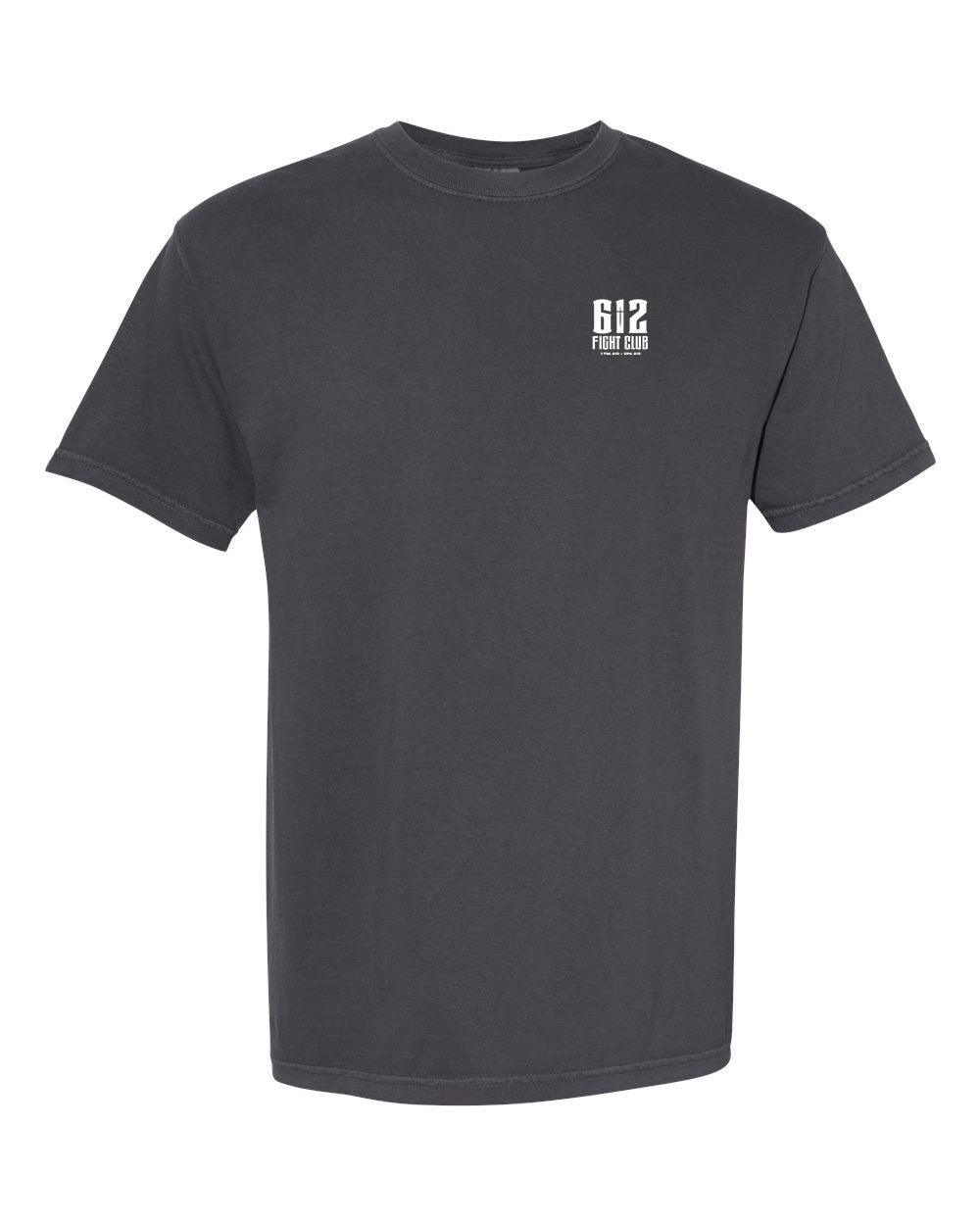 1 Timothy 6:12 Cotton Tee - Graphite (White Print)