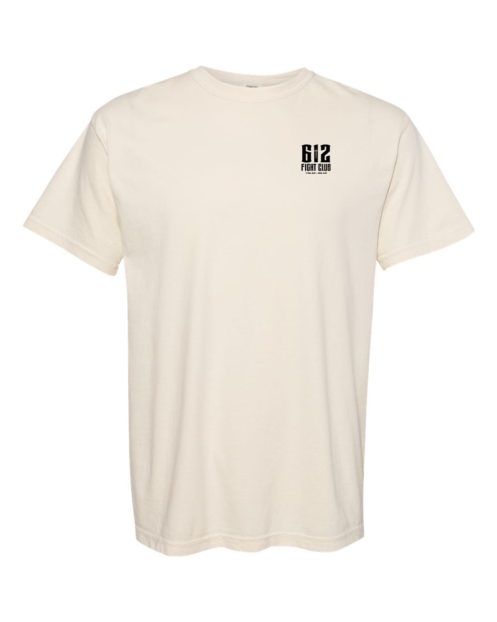 Ephesians 6:12 Cotton Tee - Ivory (Black print)
