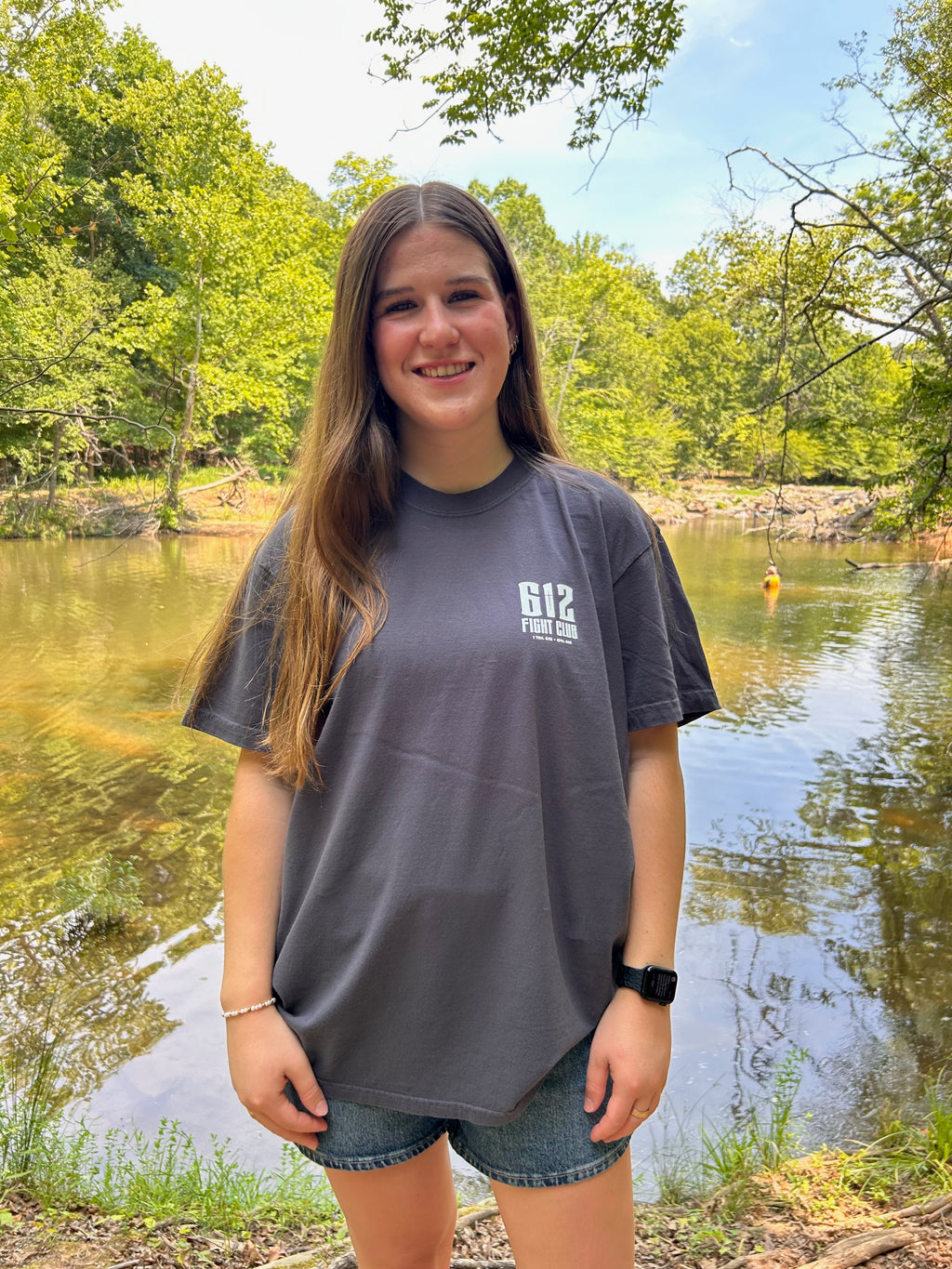 Ephesians 6:12 Cotton Tee - Graphite (White print)