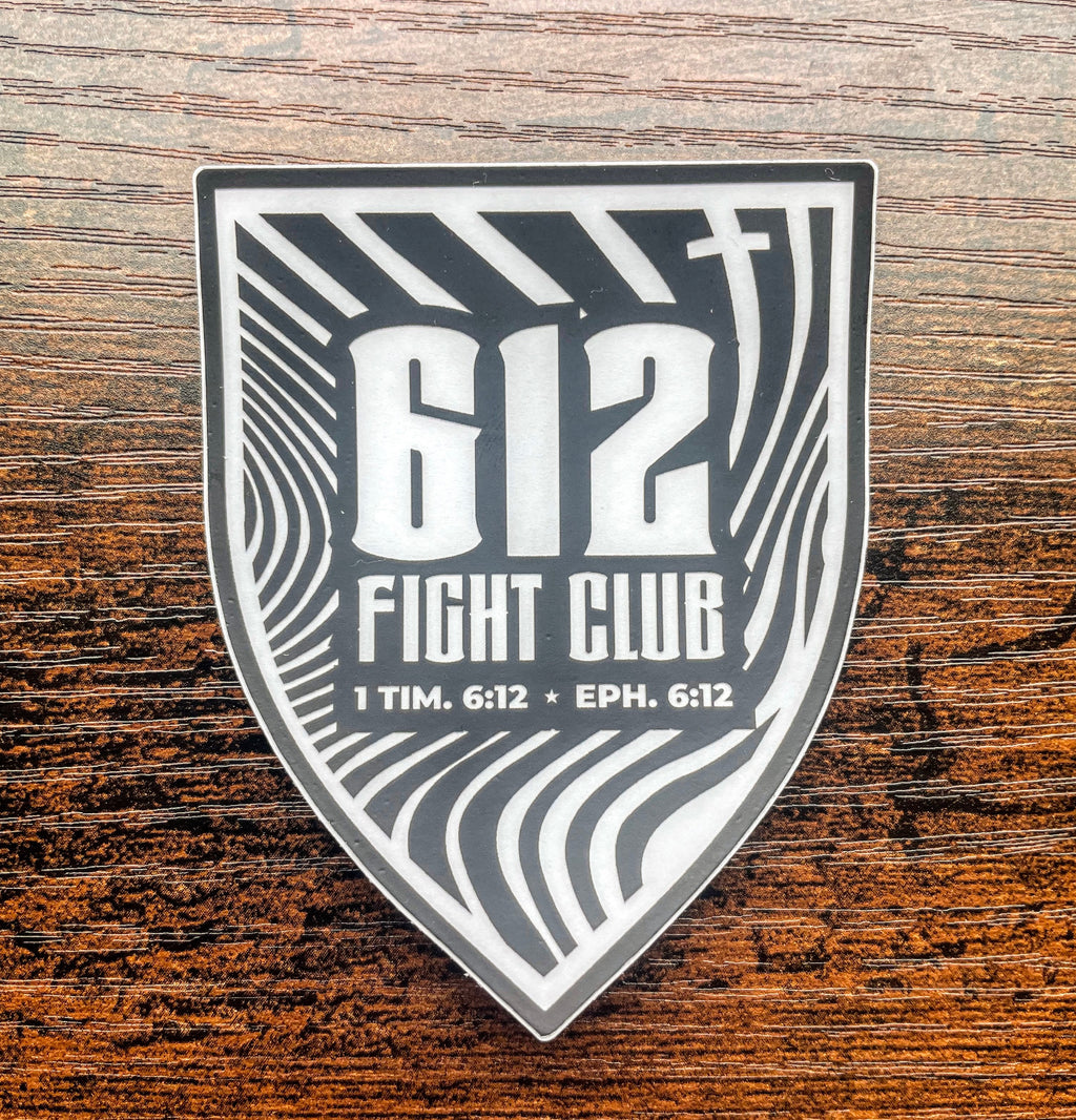 612 Fight Club Thumbprint Sticker - 2.39"x3" (Black/Clear)