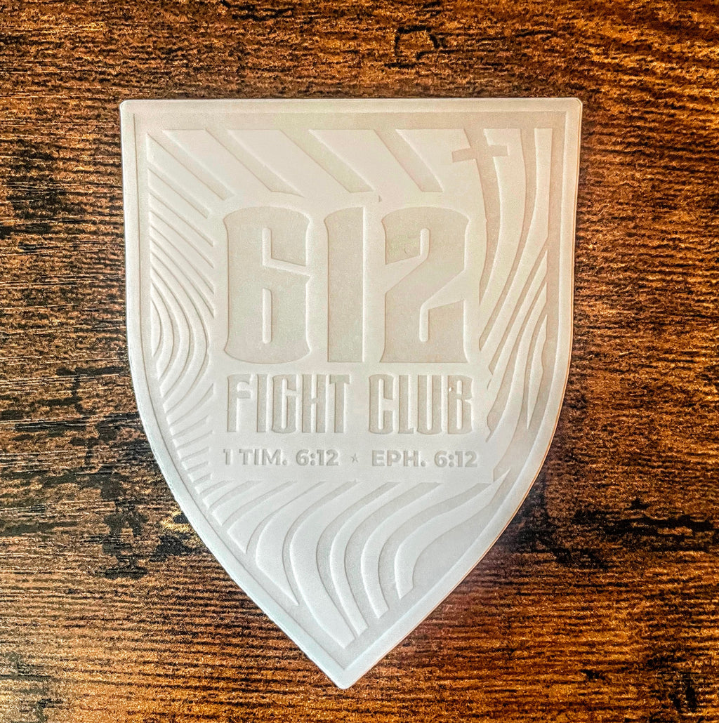 612 Fight Club Thumbprint Sticker - 2.39"x3" (White/Clear)