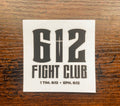 612 Fight Club Square Sticker - 3"x3" (Black/White)