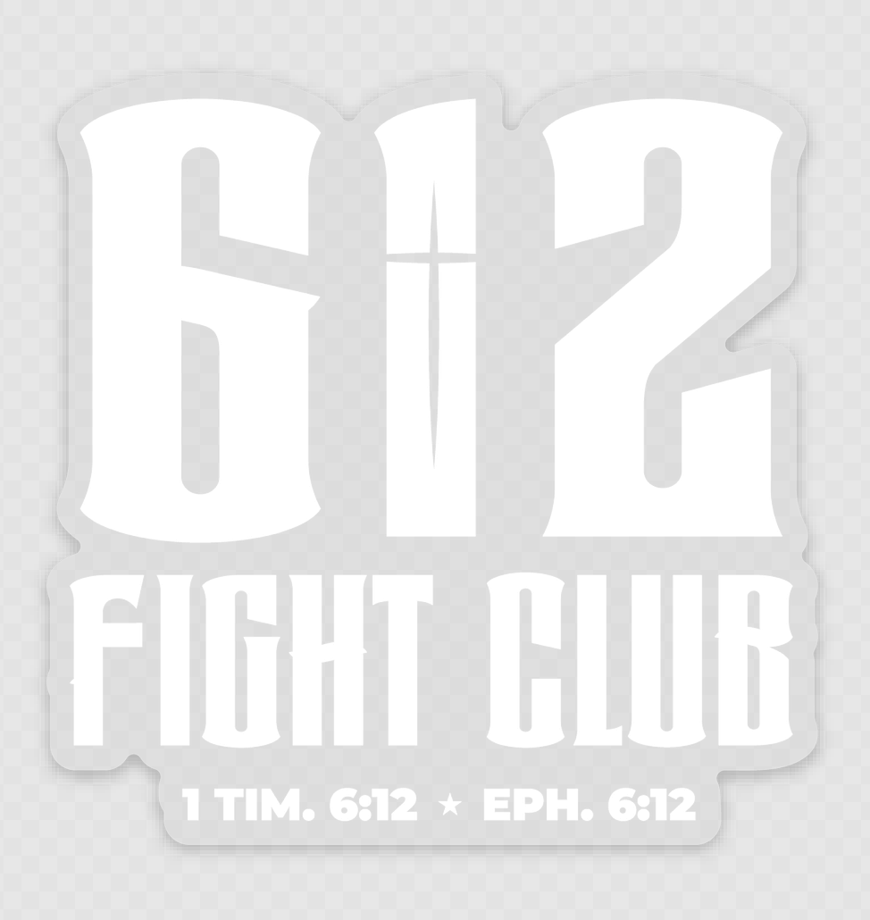612 Fight Club Clear Sticker - 3"x3" (White/Clear)