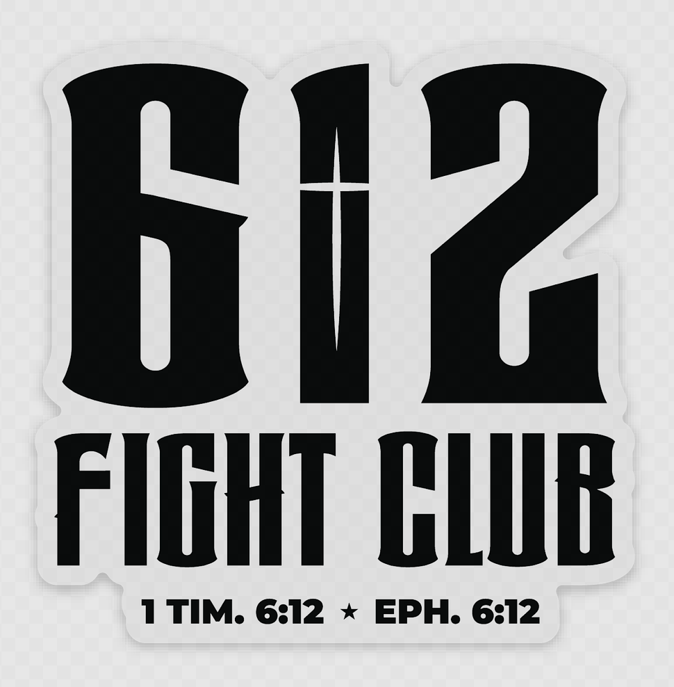 612 Fight Club Clear Sticker - 3"x3" (Black/Clear)