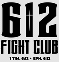 612 Fight Club Transfer Sticker - 12"x12" (Black/Clear)