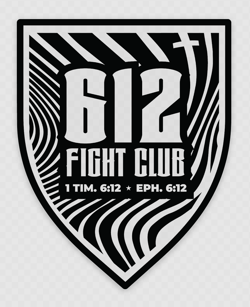 612 Fight Club Thumbprint Sticker - 2.39"x3" (Black/Clear)