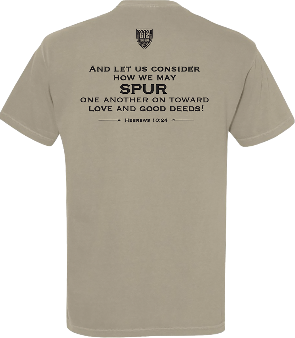 'Be the Spur' Christian T-Shirt - Sandstone