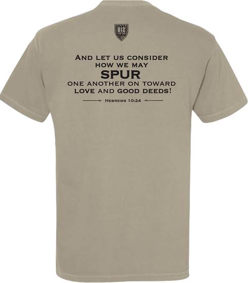 'Be the Spur' Christian T-Shirt - Sandstone